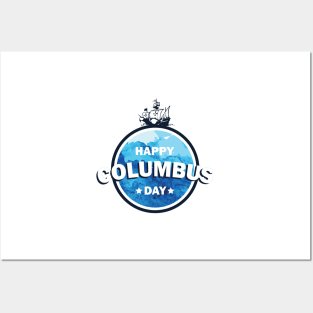 Columbus expedition ship around the world - Happy Columbus Day Posters and Art